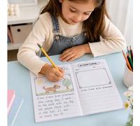 Shein Cuaderno de actividades A5 para niños para crear historias, dibujo y escritura, libro de entrenamiento de expresión e imaginación creativa, adecuado p