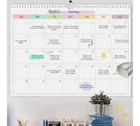 Shein Cuaderno planificador mensual sin fecha, calendario semanal en blanco, 11.4" X 14.7", adecuado como regalo para hombres y mujeres, accesorio de escrit