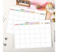 Shein Cuaderno planificador mensual sin fecha, calendario semanal en blanco, 11.4" X 14.7", adecuado como regalo para hombres y mujeres, accesorio de escrit
