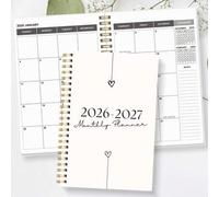 Shein Cuaderno Planificador Semanal/Mensual Unisex, Planificador Mensual del Año Académico 2026-2028, Con Función de Toma de Notas, Suministros de Oficina y