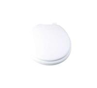 Shein Cubierta de asiento de inodoro blanca suave de 40cm, tapa de inodoro ovalada con bisagras, esencial para el baño