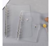 Shein Cubierta de cuaderno transparente para carpeta de anillas sueltas PVC A5/A6/A4