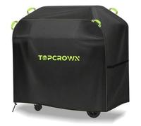 Shein Cubierta para parrilla de exterior TOPCROWN, cubierta para parrilla resistente al agua y a los rayos UV de tela Oxford con dobladillo ajustable con co