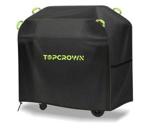 Shein Cubierta para parrilla de exterior TOPCROWN, cubierta para parrilla resistente al agua y a los rayos UV de tela Oxford con dobladillo ajustable con co
