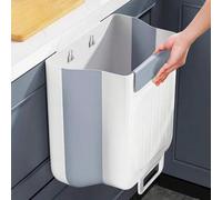 Shein Cubo de basura plegable de gran capacidad para la cocina, cubo de almacenamiento de basura colgante, diseño de material reforzado y de gran diámetro,
