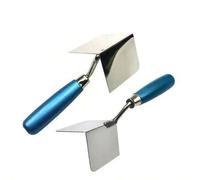 Shein Cuchillo para empastar esquinas de paneles de yeso 2 en 1 - Llana de metal para esquinas interiores/exteriores para acabado de paneles de yeso y aplic