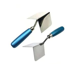 Shein Cuchillo para empastar esquinas de paneles de yeso 2 en 1 - Llana de metal para esquinas interiores/exteriores para acabado de paneles de yeso y aplic