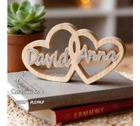 Shein Decoración con forma de corazón con nombre personalizado, Día de la Madre/Padre, San Valentín, Cumpleaños, Aniversario, Amigos, Parejas, Graduación, N