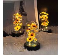 Shein Decoración de girasol de plástico brillante, pequeño regalo para el Día de San Valentín, fiesta, esposa, mamá, graduación, cumpleaños, aniversario, Dí