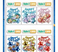 Shein Decoración de globos para fiesta de cumpleaños con temática de Paw Patrol - Globos de helio con los personajes de Chase, , Skye, Rubble y globos con f