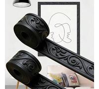 Shein Decoración de pared de espuma flexible con relieve 3D, diseño de corona de lujo, con respaldo autoadhesivo, marco decorativo para papel tapiz de pared