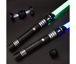 Shein Decoración navideña versión de actualización 7 colores Luz de metal Luz espada recargable Juguete