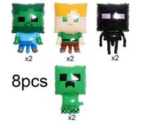 Shein Decoraciones de globos de aluminio de Minecraft, set de globos de Minecraft Steve Pixel para fiesta