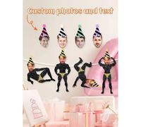 Shein Decoraciones para Fiesta de Cumpleaños, Pancarta Personalizada con Foto de Cara, Pancarta de Cumpleaños Personalizada para Cualquier Edad, Día de la M