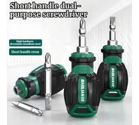 Shein Destornilladores de mango corto, de cabeza plana, mini destornilladores de cabeza, destornilladores magnéticos pequeños de grado industrial, destornil