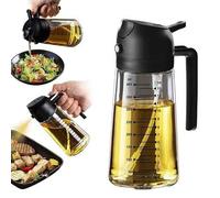 Shein Dispensador de aceite de oliva 2 en 1, 470ml/600ml, apto para asar a la parrilla, ensaladas, freidora de aire, fiestas y talla grande ocasiones de coc
