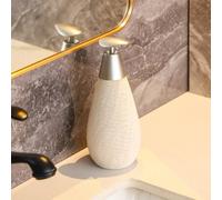 Shein Dispensador de jabón vintage/creativo de cerámica, botella de gel de ducha, botella de loción con bomba, estilo japonés para el baño, botella de jabón