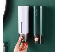 Shein Dispensadores de jabón montados en la pared para usar la botella de gel de ducha superior para rellenar todas las botellas de jabón de mano de arte en