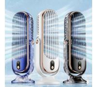 Shein Dispositivo de enfriamiento portátil mejorado con batería grande y doble motor, ventilador de escritorio de moda, mini aire acondicionado para el hoga