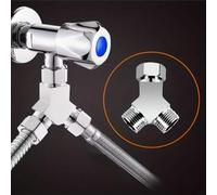 Shein Divisor en Y de 3 vías, conector adaptador con 1 entrada y 2 salidas, válvula desviadora de agua, apto para grifos de cocina y baño, desviador de grif