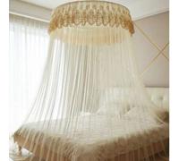 Shein Elegante mosquitera de encaje, mosquitera colgante transpirable anti-mosquitos, diseño suspendido redondo, cortina transparente, equilibrio entre el s
