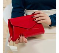 Shein Encantadora y encantadora bolsa cuadrada de PU sencilla, cierre magnético, elegante y de moda bolso de embrague, adecuado para fiestas de cumpleaños d