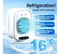 Shein Enfriador de aire portátil mini, enfriador de aire personal con 3 velocidades enfriado por agua, pequeño aire acondicionado personal, ventilador de en