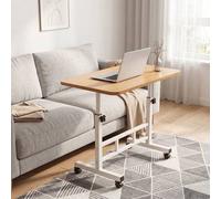Shein Escritorio de pie ajustable en altura, escritorio de pie móvil con ruedas, escritorio de ordenador pequeño, escritorio de oficina en casa, escritorio