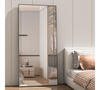 Shein Espejo de Body entero de 165*60 cm, espejo de pie grande, contra la pared para el dormitorio, vestidor y espejo con marco delgado montado en la pared