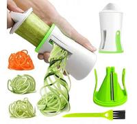 Shein Espiralizador de verduras portátil de mano, rebanador de verduras, creador de fideos de calabacín, adecuado para comidas saludables, adecuado para cal