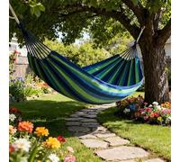 Shein Esta hamaca de respaldo de 450 libras de uso rudo presenta un diseño ergonómico para portabilidad y comodidad, adecuada para patios, céspedes, camping