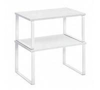 Shein Estante para Especias, Juego de 2, Organizador de Armario, Estante de Almacenamiento de Cocina Extensible, Especiero de Metal y Madera de Ingeniería,