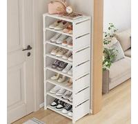 Shein Estantería apilable ahorradora de espacio, gabinete de zapatos de metal duradero con divisores de tela de calidad, adecuado para la entrada y el dormi
