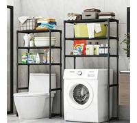 Shein Estantería de almacenamiento para baño independiente con 3 estantes, diseño ahorrador de espacio sobre el inodoro