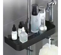 Shein Estantería de ducha ajustable montada en la pared, organizador de almacenamiento de baño resistente a la oxidación para champú, acondicionador, jabón,