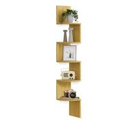 Shein EstanterÍa de Esquina en Pared, EstanterÍa Esquinera de 5 Niveles, Estanteria Libros, para Dormitorio, Sala de Estar, BaÑo, Oficina en Casa, Roble Na
