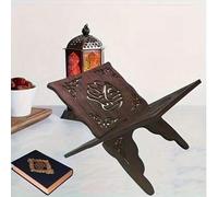 Shein Estantería de libros de madera, atril de libros, estante plegable para libros sagrados islámicos, revistas, libros de cocina, regalo religioso islámic