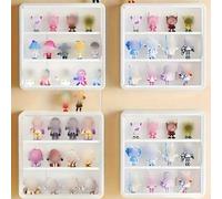 Shein Estantería de pared para almacenamiento y exhibición, vitrina transparente para figuras de acción, unidad de estantería