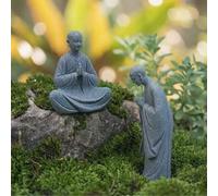 Shein Estatua de Buda Realista, Pequeño Monje de Oración Deseante, Decoración Exterior para Patio/Decoración de Oficina y Accesorios/Decoración del Hogar de