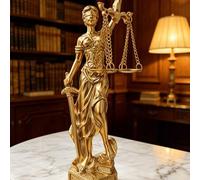 Shein Estatua de la Dama de la Justicia - Escultura de la Diosa de la Justicia de Resina con Balanza, Decoración Adecuada para Salas de Tribunal y Bufetes d