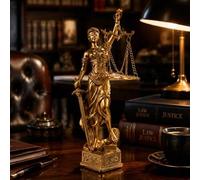 Shein Estatua de la Diosa de la Justicia de Oro de Lujo, Adorno de Escritorio, Escultura de Oficina de Estética Moderna, Decoración Minimalista para Estante