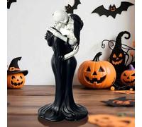 Shein Estatua de pareja de esqueletos de Halloween, estatua del beso eterno de Nemesis, regalo perfecto.