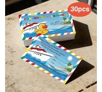 Shein Etiqueta de regalo con pato de goma de barco de crucero, tarjeta de felicitación divertida, tarjeta interactiva de registro de crucero, recuerdo de va