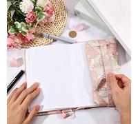 Shein Exquisita cubierta de libro bordada con flores, adecuada para libros de bolsillo | Cubierta de libro A5 con patrón floral de acuarela de tela suave la