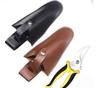 Shein Funda de cuero clásica para tijeras de podar, tijeras de podar de jardinería, bolsa protectora para tijeras y alicates, almacenamiento de tijeras de j