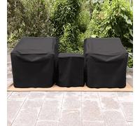 Shein Funda impermeable de 210D para muebles de patio: sofá, sillas, sillón reclinable, mesa redonda, funda para mesa de centro a prueba de viento con cordó