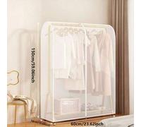 Shein Funda protectora contra el polvo para almacenamiento de ropa, con cremallera, para perchero de ropa, grande, transparente de plástico para perchero de