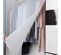 Shein Funda protectora de ropa transparente y minimalista, bolsa de polvo para colgar prendas plegable y sin olor, fácil de almacenar, adecuada para tiendas