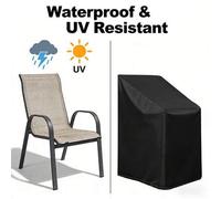 Shein Funda protectora impermeable y resistente para sillas/sofás de exterior, a prueba de viento/lluvia/UV/polvo para muebles de patio/sillas/sofá de dos p