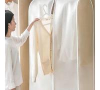 Shein Funda transparente colgante decorativa para ropa, decoración del hogar, habitación, organizador de ropa, camiseta blanca para mujer, pantalones negros